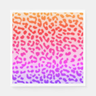 Papier servet Neon Leopard Print