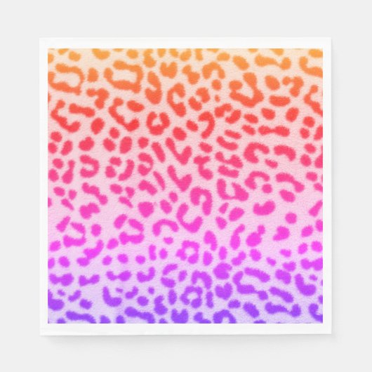 Papier servet Neon Leopard Print (Voorkant)