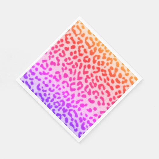 Papier servet Neon Leopard Print (Hoek)