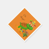 Papier servet, Oranje schildpad, Mexicaans Servet (Hoek)