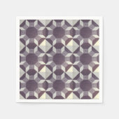 Papier servet - Paarse quilt patroon (Voorkant)
