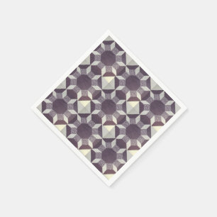Papier servet - Paarse quilt patroon