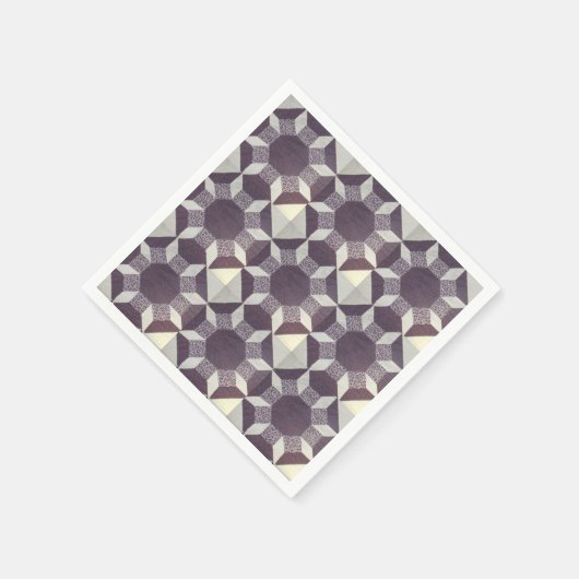 Papier servet - Paarse quilt patroon (Hoek)