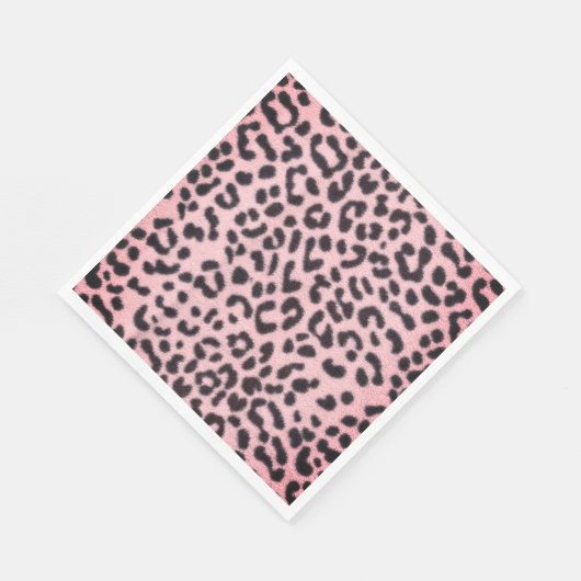 Papier servet roze luipaard Print (Hoek)
