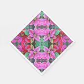Papier servet roze/rood poinsettia (Hoek)