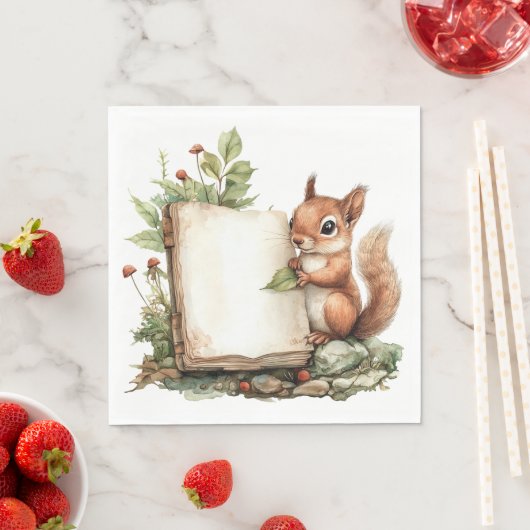 Papier servet rustieke herfst Baby shower servette (Insitu)