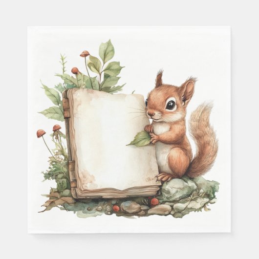 Papier servet rustieke herfst Baby shower servette (Voorkant)