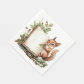 Papier servet rustieke herfst Baby shower servette (Hoek)