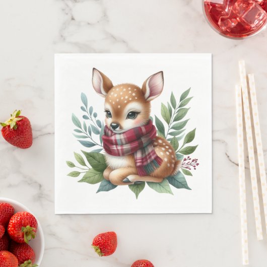 Papier servet rustieke herfst Baby shower servette (Insitu)