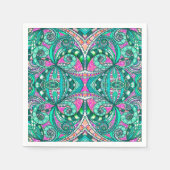 Papier servet tekening Bloemen (Voorkant)