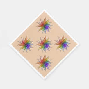 Papier servet - Veer kleurenwiel