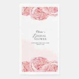 Papier servet Vrijgezellenfeest pioenen