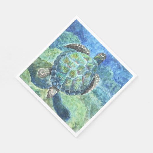Papier servet Zee Schildpad #2 (Hoek)