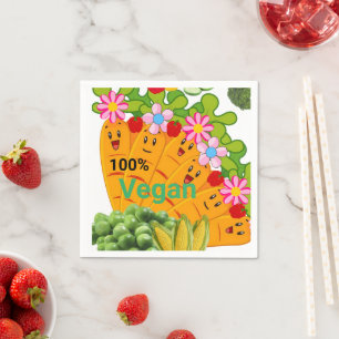 Papier servetten, wortelerwten 100% Vegan Servet