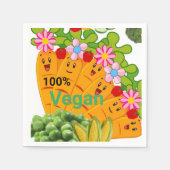 Papier servetten, wortelerwten 100% Vegan Servet (Voorkant)