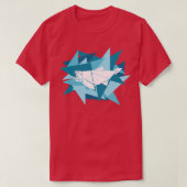 Papier Shards Origami Dunkleosteus T-shirt (Design voorkant)