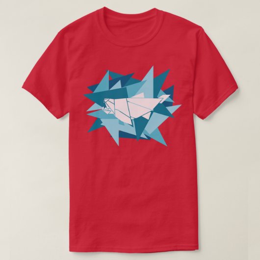 Papier Shards Origami Dunkleosteus T-shirt (Design voorkant)