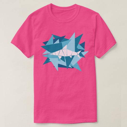 Papier Shards Origami Ichthyosaurus T-shirt (Design voorkant)