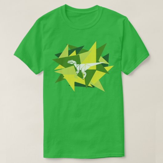 Papier Shards Origami Velociraptor T-shirt (Design voorkant)