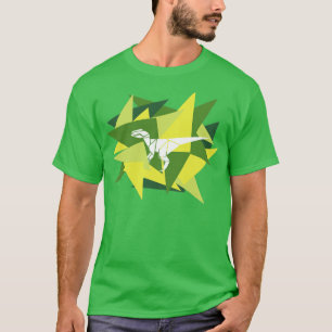 Papier Shards Origami Velociraptor T-shirt