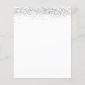 PAPIER | Silver Glitter Bridal Shower-uitnodiging Flyer (Achterkant)