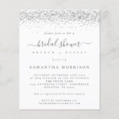PAPIER | Silver Glitter Bridal Shower-uitnodiging Flyer (Voorkant)