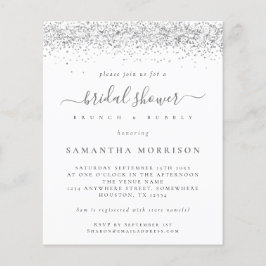 PAPIER | Silver Glitter Bridal Shower-uitnodiging Flyer