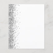 PAPIER | Silver Glitter Engagement Party nodigt ui Flyer (Achterkant)