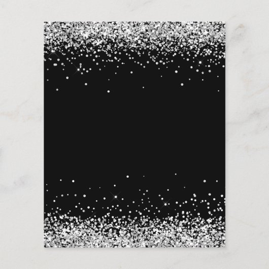 PAPIER | Silver Glitter-kerstfeestfeest Flyer (Achterkant)