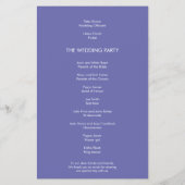 PAPIER | Simple Text Blue Wedding Programme Flyer (Achterkant)