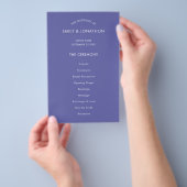 PAPIER | Simple Text Blue Wedding Programme Flyer (Hand)