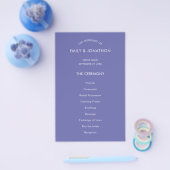 PAPIER | Simple Text Blue Wedding Programme Flyer (Enkel)