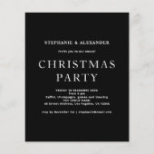 PAPIER Simple White Black kerstparty Flyer (Voorkant)