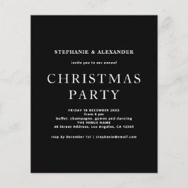 PAPIER Simple White Black kerstparty Flyer