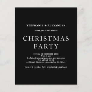 PAPIER Simple White Black kerstparty Flyer