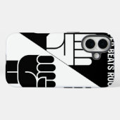 Papier Slaat Steen – Minimalistische zwart-wit kun Case-Mate iPhone Case (Achterkant (horizontaal))