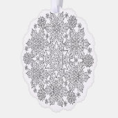 Papier Sneeuwvlok Kleurplaat Ornament (Links)