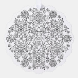 Papier Sneeuwvlok Kleurplaat Ornament