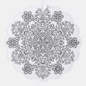 Papier Sneeuwvlok Kleurplaat Ornament Kaart (Achterkant)