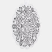 Papier Sneeuwvlok Kleurplaat Ornament Kaart (Rechts)