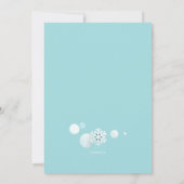Papier Sneeuwvlokken Baby shower Blue Invitation Kaart (Achterkant)