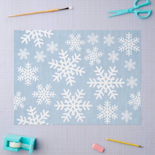 Papier Snowflake Blue Holiday - naadloos patroon (Craft)