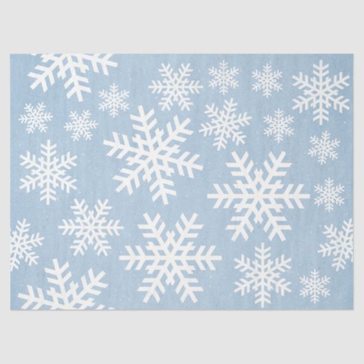 Papier Snowflake Blue Holiday - naadloos patroon (Voorkant)