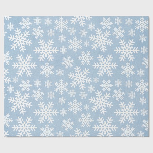Papier Snowflake Blue Holiday Winter Patroon (Vlak)