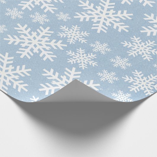 Papier Snowflake Blue Holiday Winter Patroon (Hoek)