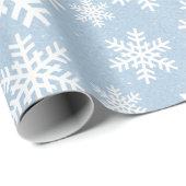 Papier Snowflake Blue Holiday Winter Patroon (Rol Hoek)
