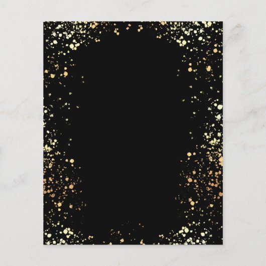 PAPIER Sparkle Shine Gold Black-kerstfeest Flyer (Achterkant)