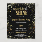 PAPIER Sparkle Shine Gold Black-kerstfeest Flyer (Voorkant)