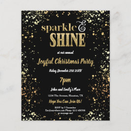 PAPIER Sparkle Shine Gold Black-kerstfeest Flyer