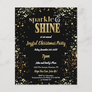PAPIER Sparkle Shine Gold Black-kerstfeest Flyer